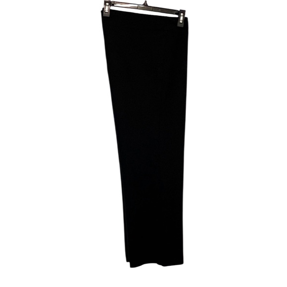Eileen Fisher pants, Soft Stretchy, Wide Leg, Side Zipper, Color Black, Large - Picture 1 of 6